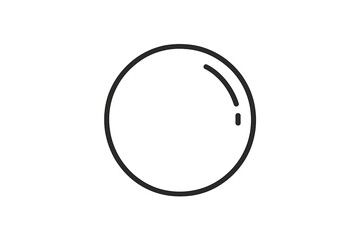 Basic geometric circle shape with reflection highlight for modern interface design element