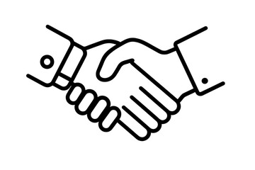 Firm handshake between two business partners symbolizing agreement and trust