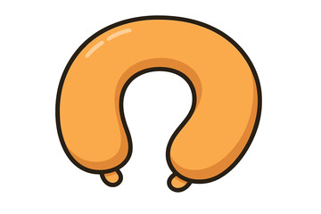 Comfortable orange U-shaped travel pillow providing neck support during long journeys