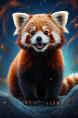 Obraz premium illustration of red panda 