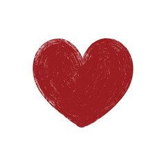 Red Grunge Heart - Textured Love Symbol for Valentine's and Romance Designs