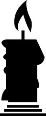 Candle Silhouettes Vector for Religion, Commemorative and Party