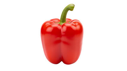 Red bell pepper isolated on transparent background, a vibrant and healthy vegetable ready for culinary use