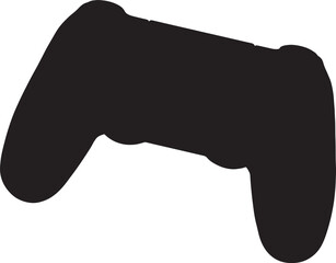 Video game controller silhouette icon vector illustration isolated on white background