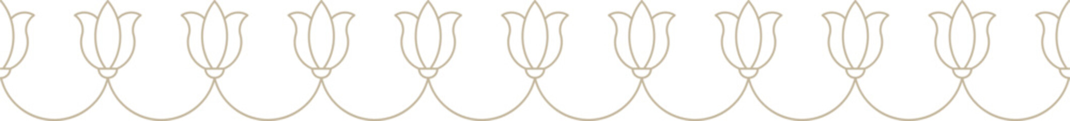 Indian Floral Motif Decorative Border	