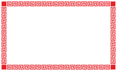 Rectangular frame with typical Asian details. Chinese style frame