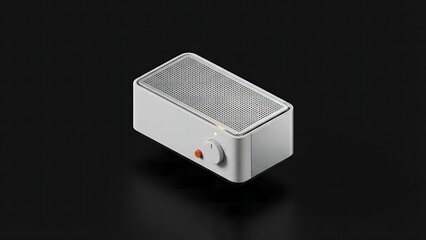White noise machine on a black background for sleep and relaxation with adjustable settings and modern design for sound therapy and ambient noise generation