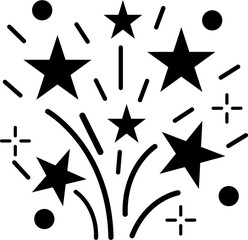 Christmas Sparkler and Confetti Vector for New Year Celebration Party