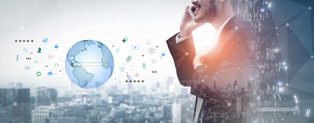 A global search engine for finding worldwide information and online services. A concept of internet...