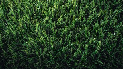 Obraz premium Lush Green Grass Texture with Vivid Blades Rolled Up in Freshness and Natural Light, Perfect for Backgrounds, Nature Themes, Gardening and Landscaping Projects