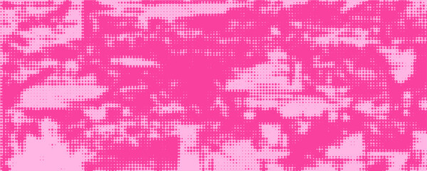 Pink rose halftone pattern. Retro comic gradient background. Pixelated dotted texture overlay. Cartoon pop art faded gradient pattern.