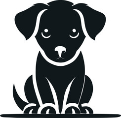 Black and White Puppy Sketch