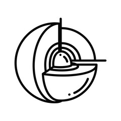 Radiator or heating element outline icon