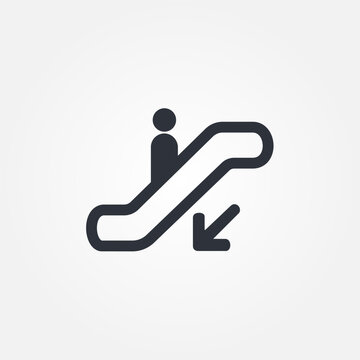 escalator icon symbol illustration vector eps10 logo template design pattern seamless bright minimal design flat design realistic style simple design modern design