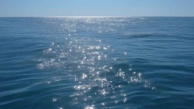 Sparkling Ocean Waves Under Bright Sunlight for Relaxation and Nature Lovers