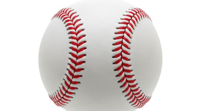 A single baseball with red stitching - Powered by Adobe