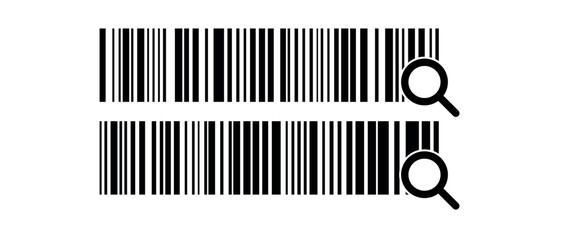 Barcode isolated on color background. Code stripes sticker. Barcode labels, customers qr code.
