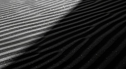 Monochrome abstract background with glittering stripes and shadows