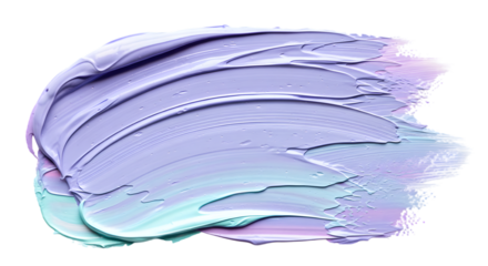 Purple and blue paint stroke isolated on transparent background