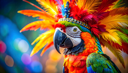 Obraz premium blue and yellow macaw
