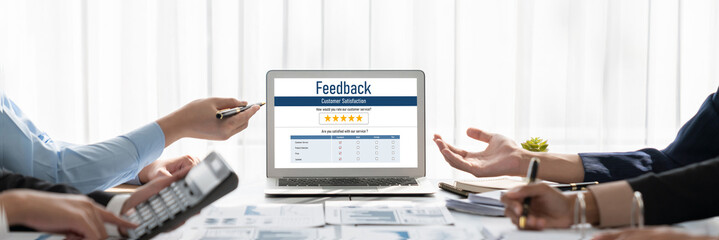 Business intelligence and data analysis concept. Analyst team working on financial data analysis...