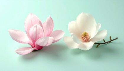 Obraz premium Pink and white magnolias