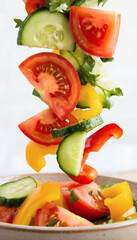 salad with tomatoes and cucumbers