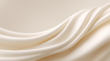 Fototapeta premium Soft Creamy Fabric Texture with Elegant Drapery and Gentle Waves to Enhance Luxury Ambiance in Photography and Design Projects