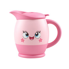 pink teapot and cup
