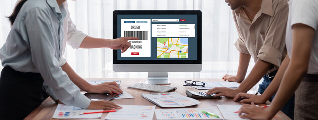 Delivery tracking system for e-commerce and brisk online business to timely goods transportation and delivery