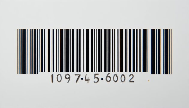 Clear black barcode on white background, featuring sharp vertical lines and a clean minimalist design for identification or labeling use.