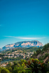 Landscape, Montgo mountain on background, Comunidad Valenciana (Spain)
