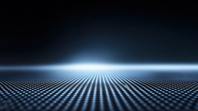 Dark Space with Dots and Light Highlights on Horizontal Plane for Abstract and Minimalistic Background in Digital Art and Design Projects - Powered by Adobe