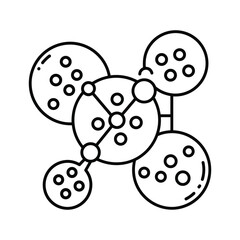 Scientific molecule structure showcasing atom connections research