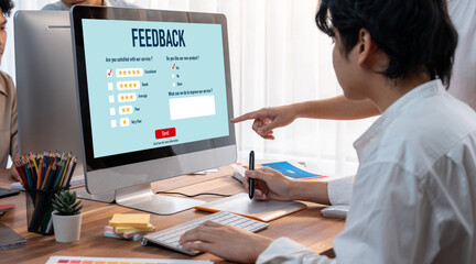 Customer feedback and review analysis by brisk computer software for corporate business
