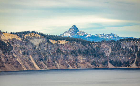 View of Mount Thielsen from Crater Lake National Park, Oregon