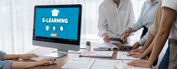 E-learning website with brisk sofware for student to study online on the internet network