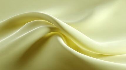 Obraz premium Soft Light Yellow Satin Fabric Texture with Gentle Waves and Flowing Curves for Background or Textile Design Inspirations