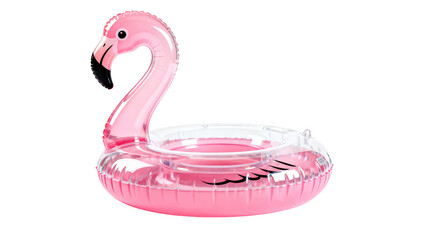 Colorful pink flamingo pool float for summer fun by the water