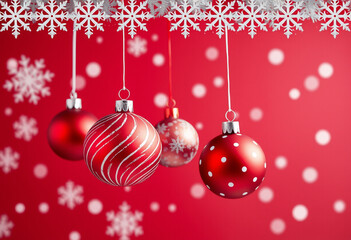 christmas background with balls