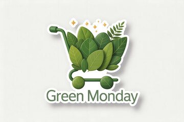 Embrace eco-friendly shopping with vibrant Green Monday sales, a fresh concept for sustainable commerce and conscious consumerism driving positive environmental impact.