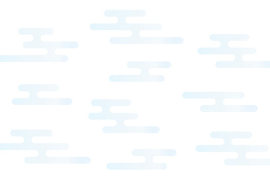 薄い水色の日本の伝統的な文様のエ霞/えがすみ - シンプルでおしゃれな和風の霞や雲の背景･あしらい