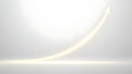 Golden arrow soaring upwards representing growth, aspiration, and success in business, ideal for motivational content and positive achievement messages