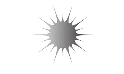 Abstract grey starburst explosion with sharp spikes, comic element