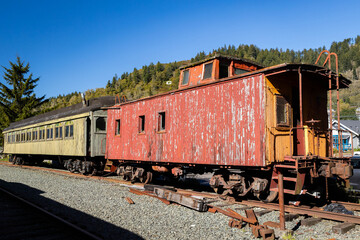 Fototapeta premium Old Rusty Locomotive Train Close Up
