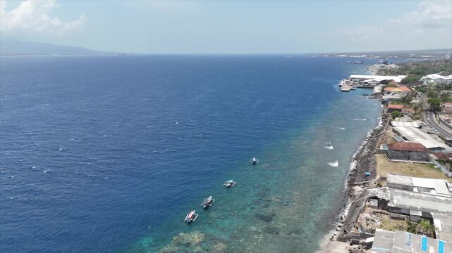 Aerial Ketapang Sea in Banyuwangi
 