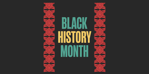 Celebrating black history month with ethnic patterns, honoring african american heritage