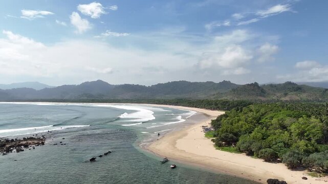 Banyuwangi World Class Surfing Waves and Tropical Beach Beauty in East Java, Indonesia