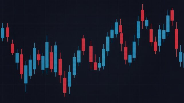 Candlestick chart reflecting financial markets