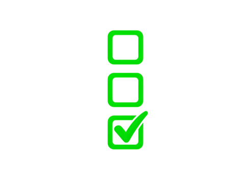 Green checkmark in a to do list box isolated on transparent background - Powered by Adobe